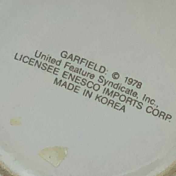 Garfield 1978 Ceramic Mug made In Korea - Picture 4 of 4